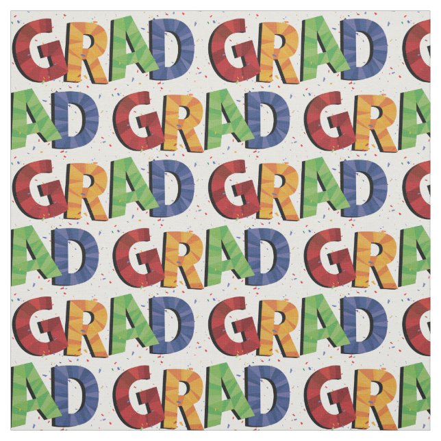 Bold Colored Pattern Grad Fabric (Swatch)
