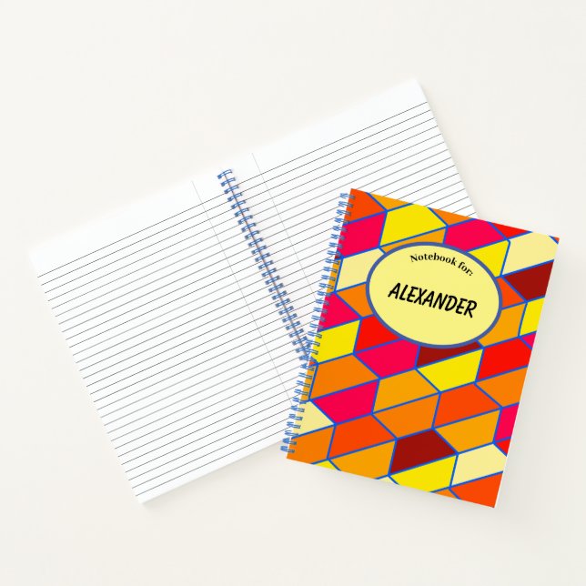 Bold Colored symetrical pattern Notebook (Inside)