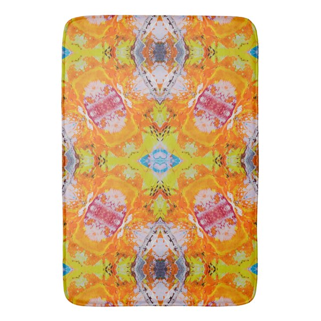 Bold Colorful Abstract Bath Mat (Front Vertical)