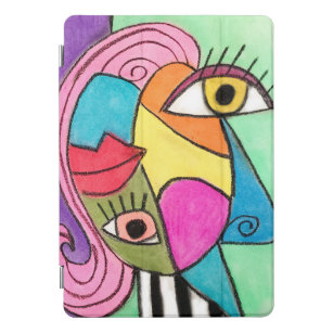 Bold Colorful Abstract Cubism Modern Color Block iPad Pro Cover