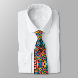 Bold Colorful Abstract Neck Tie