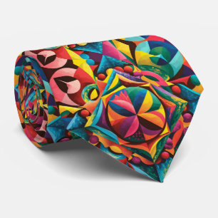 Bold Colorful Abstract Neck Tie