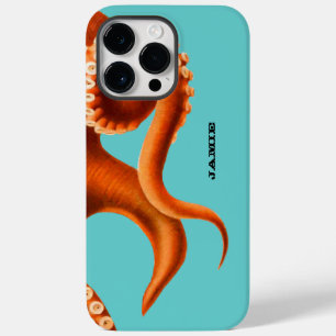 Bold Colorful Aqua and Orange Octopus iphone 5 Case-Mate iPhone 14 Pro Max Case