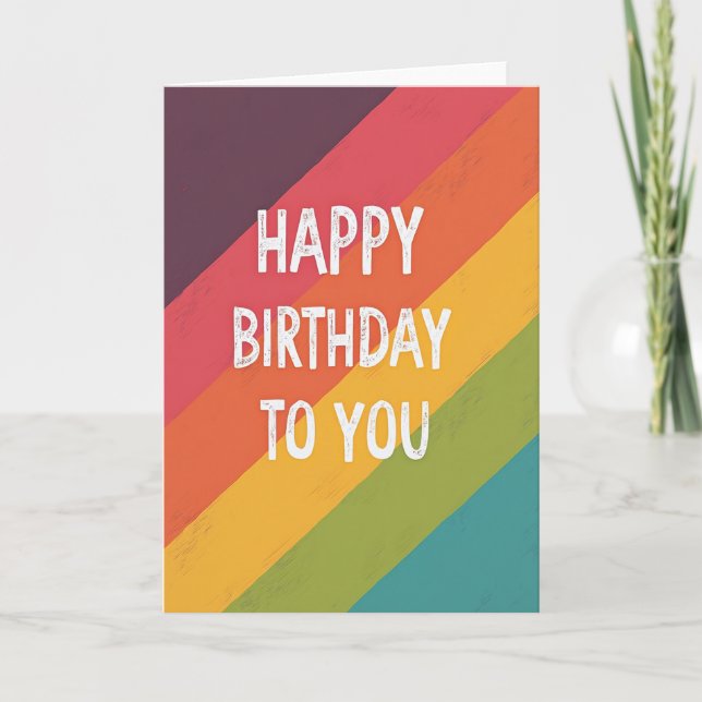 Bold Colorful Birthday Card (Front)
