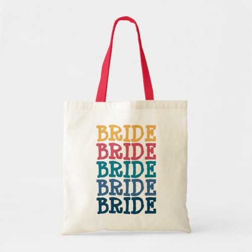 Bold Colorful Bride Gradient Elegant Groovy Tote Bag