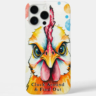 Bold & Colorful Chicken Art Whimsical Farm Funny iPhone 16 Pro Max Case