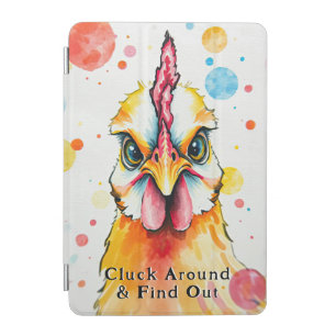 Bold & Colorful Chicken Art Whimsical Farm Funny iPad Mini Cover