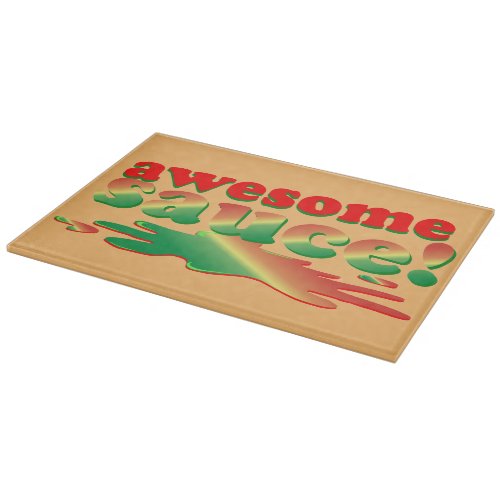 Bold Colorful Chili Awesome Sauce Cutting Board