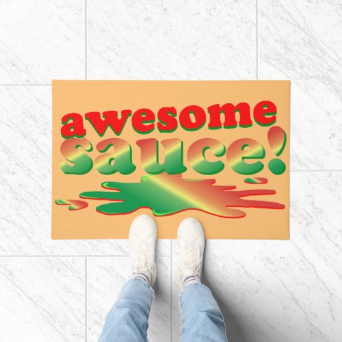 Bold Colorful Chili Awesome Sauce Doormat