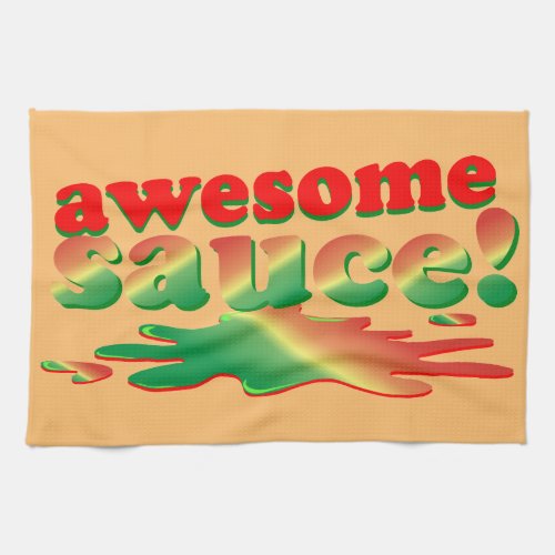 Bold Colorful Chili Awesome Sauce Kitchen Towel
