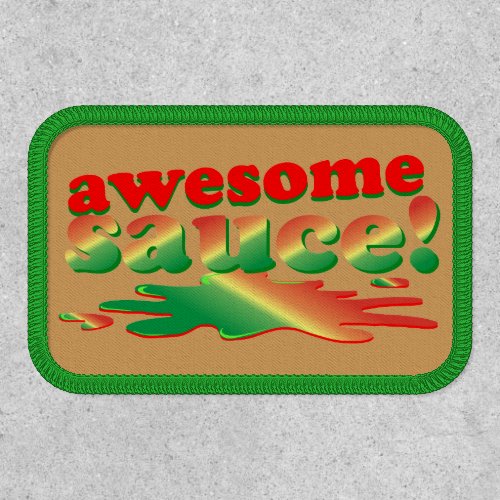 Bold Colorful Chili Awesome Sauce Patch