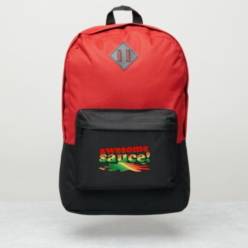 Bold Colorful Chili Awesome Sauce Port Authority Backpack