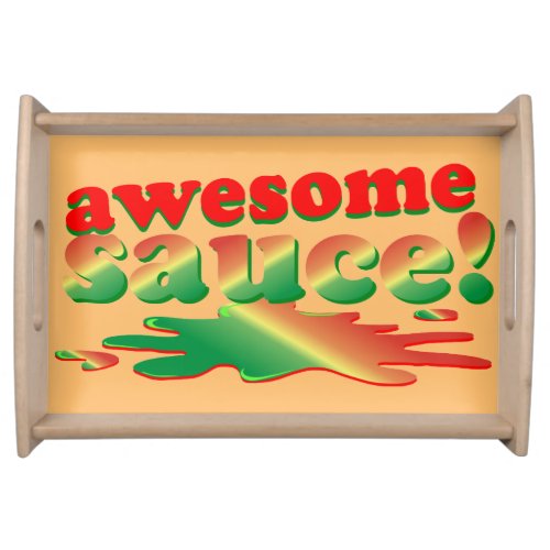 Bold Colorful Chili Awesome Sauce Serving Tray