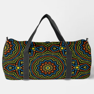 Bold & Colorful Dot Art Pattern Duffle Bag
