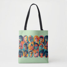 Bold, colorful faces celebrating individuality