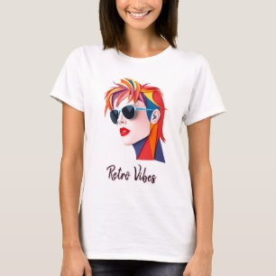 Bold Colorful Fashion Portrait T-Shirt