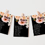 Bold Colorful Floral | Black Table Number Chart