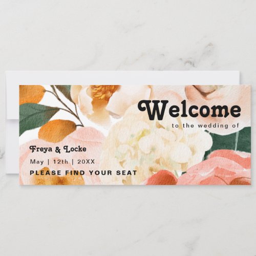 Bold Colorful Floral  Seating Chart Header
