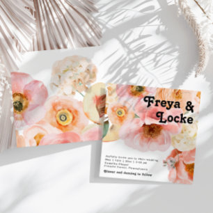 Bold Colorful Floral Square Wedding Invitation