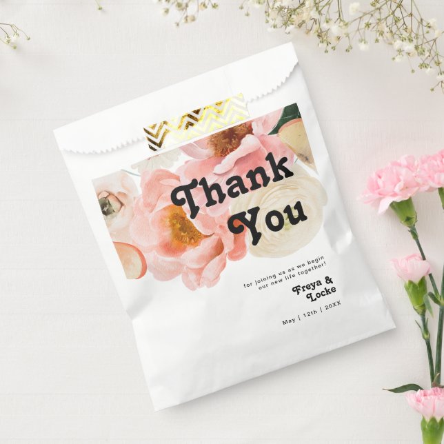 Bold Colorful Floral | Thank You Favor Bag (Sealed)