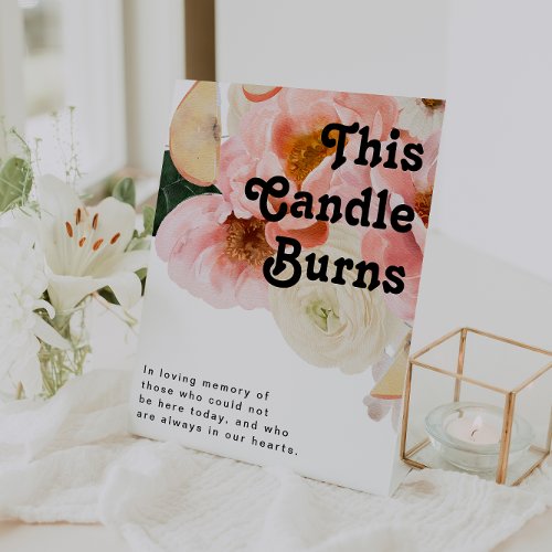 Bold Colorful Floral  This Candle Burns Poster