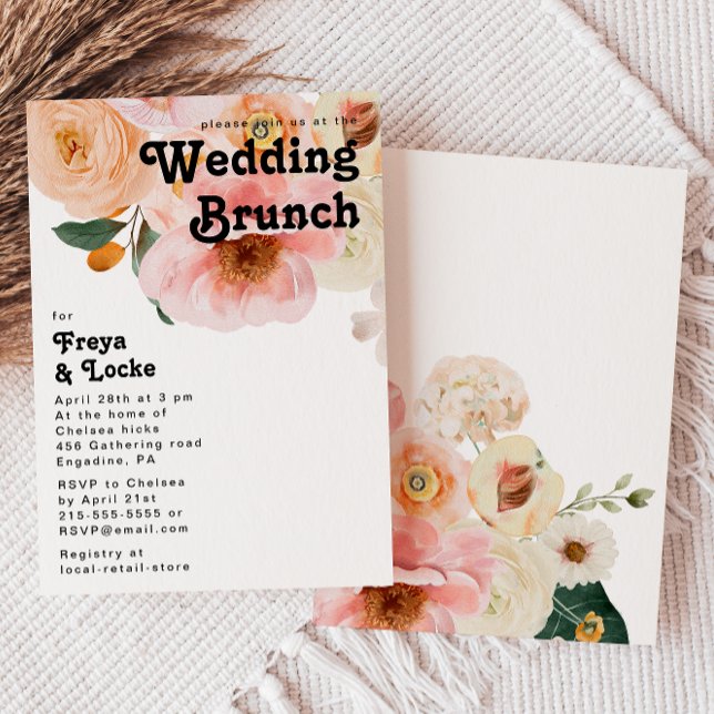 Bold Colorful Floral | Wedding Brunch Invitation (Creator Uploaded)