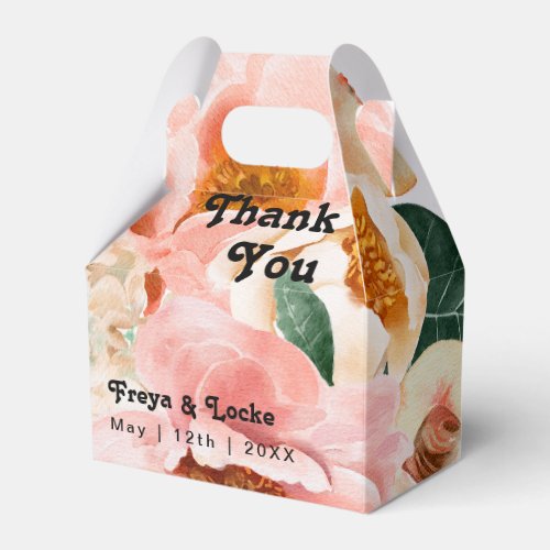 Bold Colorful Floral  Wedding Favor Box