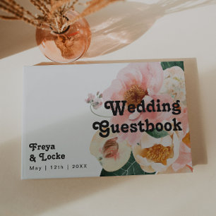 Bold Colorful Floral   Wedding Guestbook