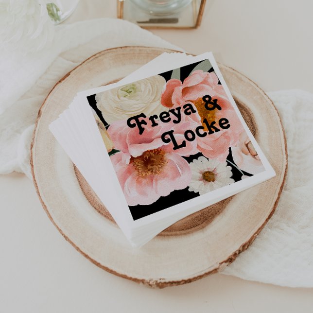 Bold Colorful Floral | Wedding Napkins (Creator Uploaded)