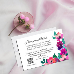 Bold Colorful Florals wishing Enclosure Card
