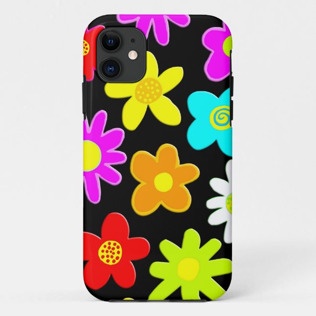 Bold Colorful Flowers Case-Mate iPhone Case (Back)