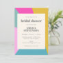 Bold Colorful Geometric Unique Bridal Shower Invitation