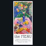 Bold Colorful Maximalist Abstract Summer Wedding Menu<br><div class="desc">Bold Colorful Maximalist Abstract Summer Wedding Menu Card</div>