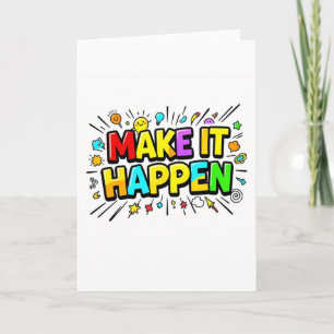 Bold colorful motivational quote card