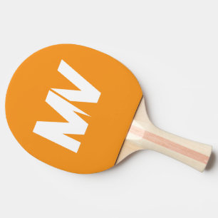 Bold Colorful Orange Green Summer Family Names Pin Ping Pong Paddle