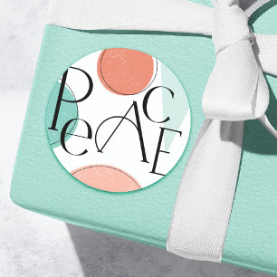 Bold Colorful Peace Classic Round Sticker