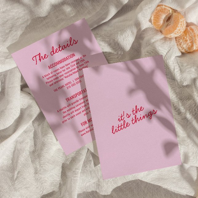 Bold colorful Retro Funky Modern Wedding Details Enclosure Card (Creator Uploaded)