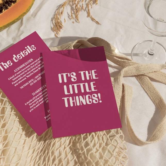 Bold colorful Retro Groovy Modern Wedding Details Enclosure Card (Creator Uploaded)