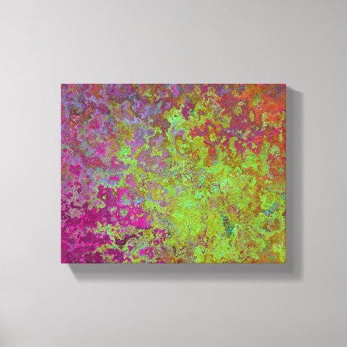Bold Colorful Splatter Paint Grunge Abstract Canvas Print