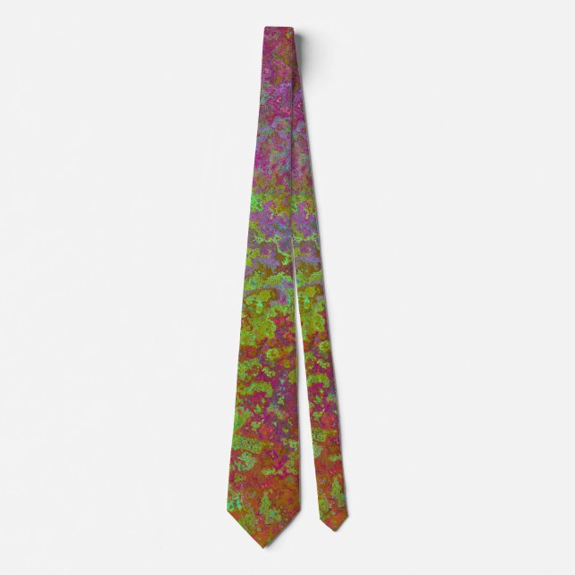 Bold, Colorful, Splatter Paint, Grunge Abstract Neck Tie (Front)