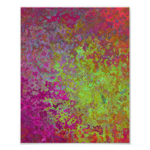 Bold, Colorful, Splatter Paint, Grunge Abstract Photo Print