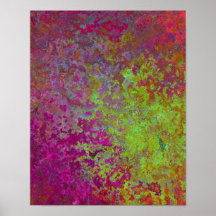 Bold, Colorful, Splatter Paint, Grunge Abstract Poster