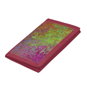 Bold, Colorful, Splatter Paint, Grunge Abstract Tri-fold Wallet