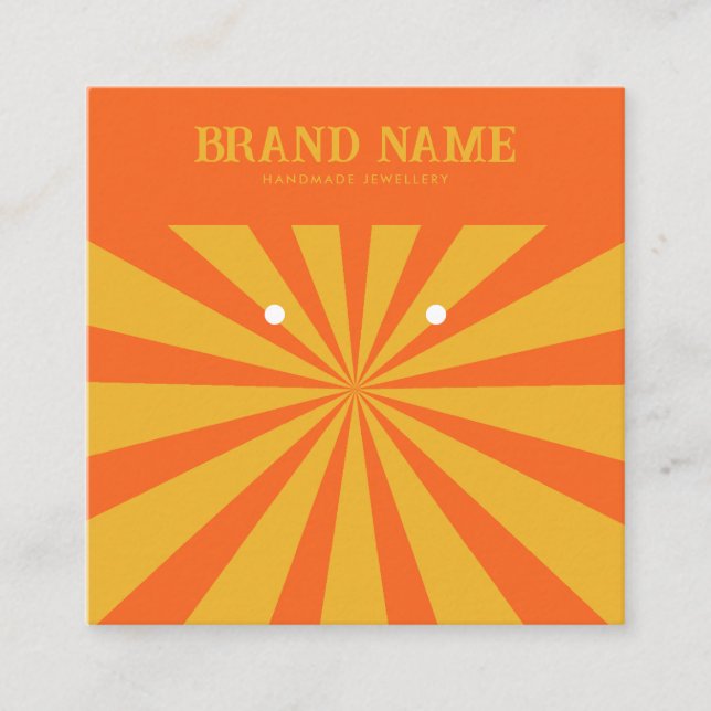 Bold Colorful Star Modern Earrings Display Card (Front)