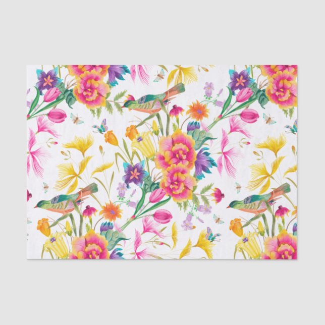 Bold Colorful Summer Pattern Tissue Paper (Front)