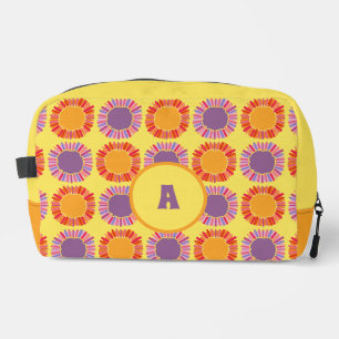 Bold Colorful Sun Rings Monogram Personalized Dopp Kit