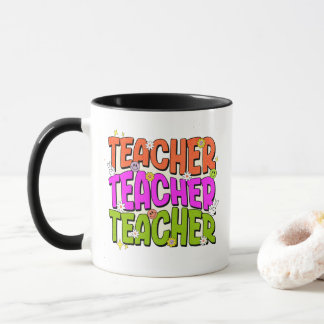 Bold Colorful Teacher Mug