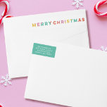 Bold Colorful Type Merry Christmas Wrap Around Label<br><div class="desc">Send your family bold,  bright and colorful Christmas greetings with this fun wraparound return address label. It features a modern,  bold,  graphic font that will stand out and ensure smiles every time you look at it.</div>