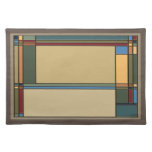 Bold Colors Craftsman Style Geometric Cloth Placemat at Zazzle