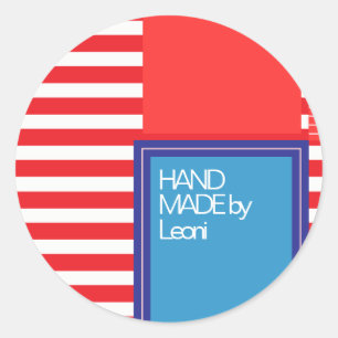 Bold colors, fine graphic design classic round sticker